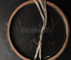 Nagy György narancsos dísztál, jelzett, d: 28 cm