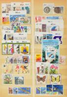 NSZK gyűjtemény jobb értékekkel, blokkokkal, közte levél is, 12 lapos nagy régi berakóban