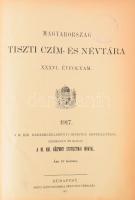 1917 Magyarország tiszti czím- és névtára. XXXVI. évf. Szerk.: M. Kir. Központi Statisztikai Hivatal. Bp.,1917, Pesti Könyvnyomda Rt., XVI+1092 p. Korabeli reklámokkal. Kiadói egészvászon-kötés, Gottermayer-kötés, jó állapotban.