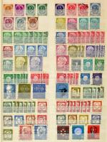 NSZK bélyegek 1951-től, másodpéldányokkal 8 lapos A/4 berakóban