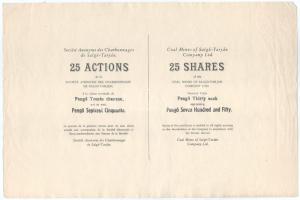 1930 k. Salgótarján DN "Salgó-Tarjáni Kőszénbánya Rt." 5 részvénye egyben, egyenként 30P-r...