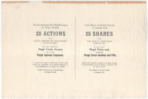 1930 k. Salgótarján DN "Salgó-Tarjáni Kőszénbánya Rt." 5 részvénye egyben, egyenként 30P-r...