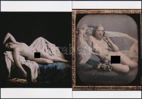 cca 1850 Dagerrotípiák nyomán készült, 2 db modern nagyítás, jelzés nélkül, 21x15 cm