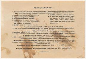 1968. "MÚOSZ (Magyar Újságírók Országos Szövetsége) - Szerencse-Sorsjegy" 4Ft értékben, II...