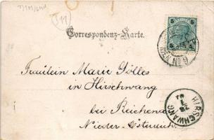 1901 Celje, Cilli; Bismarckplatz und Bahnhofstrasse / square, street view. Verlag von Georg Adler (t...