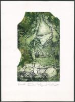 Németh Róbert (1975-):Durci, 2006. Rézkarc, rézmaratás, papír, jelzett, egyedi nyomat. 24,5x15 cm