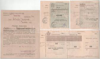 1900-1920 k. 20db-os vegyes elismervény, díjkötelezvény, közte kitöltött és kitöltetlen is T:F
