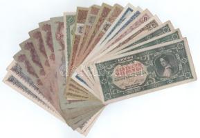 19db-os vegyes pengő bankjegy tétel T:XF-F