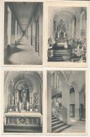 Temesvár, Timisoara - 9 db RÉGI képeslap: Iskolanővérek Intézete, belső, képeslapfüzetből / 9 pre-1945 postcards: girls' school, interior, from a postcard booklet
