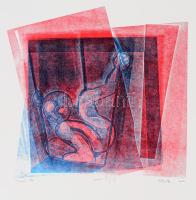 Szalay Miklós (1972-): Tegyél le, 2002. Papírmetszet, papír, jelzett, 7/7 számozással. 25x25 cm