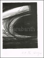Visnyei Ilona (1959-): Örvény (cím nélkül). Litográfia, papír, jelzett, művészpéldány E.A. 3/6. szám...