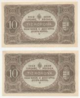 1920. 10K (2x) sorszámkövetők "a069 037.348 - a069 037.349" T:VF,F
Adamo K14