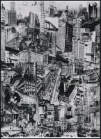 1923 Paul Citroen (1896-1983) holland fotóművész felvétele (Metropolisz, fotómontázs), 1 db modern nagyítás, jelzés nélkül, 21x15 cm