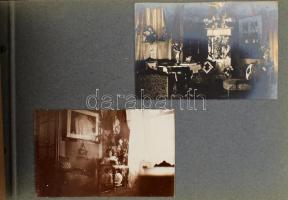cca 1900-1920, 2 darab fotóalbum, zömmel vágott családi fotókkal