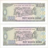 Vietnam 1988. 1000D (2x) sorszámkövetők "ZB 1566970 - ZB 1566971" T:UNC,AU 
Vietnam 1988....