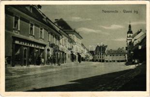 Novo mesto, Rudolfovo, Rudolfswert; Glavni trg / square, publisher's shop (Alfonz Oblak) (EK)