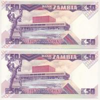 Zambia DN (1986-1988.) 50K (2x) sorszámkövetők "54/F 320223 - 54/F 320224" T:AU
Zambia ND...