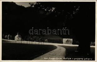 Logarska Dolina, Logarjeva dolina v poznem solncv / Logar Valley, hotel, chapel. Foto Pecar Mirko (Sv. Pavel p. P.) photo