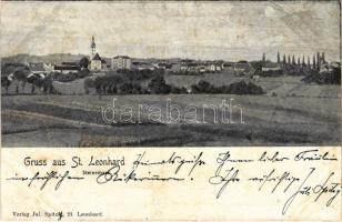 1901 Sveti Lenart v Slovenskih Goricah, Sankt Leonhard in Windischbühel; general view with church (fl)