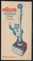 cca 1930 Müller tinta számolócédula