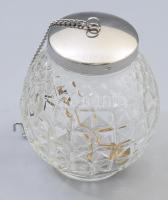 WMF tárolóedény, bronz kanállal, jelzett, m: 12 cm