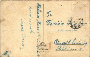 1947 Szerencs, cukorgyár, Rákóczi kastély, állami elemi iskola, községi fürdő. Kocsis kiadása (Rb)