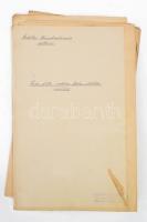 ca 1920 Miskolc bányakapitányság építkezése tervek és számítások , 4 nagy rajzolt ter. Hirschl Alajos mérnök pecséttel jelzett tervrajzai kb 70x50 cm