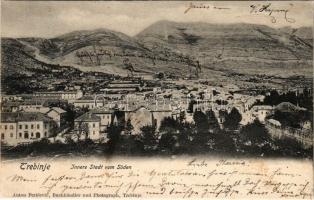 1903 Trebinje, Innere Stadt vom Süden / general view. Anton Pericevic + "K.U.K. MILIT. POST BOS. BROD." " K.U.K. MILIT. POST TREBINJE" (fa)