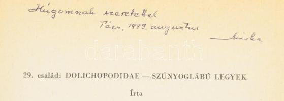 Wéber Mihály: Szúnyoglábú legyek - Dolichopodidae. (152 ábrával.) A szerző, Wéber Mihály (1916-2000)...