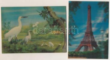 4 db MODERN 3D dimenziós képeslap / 4 modern 3D dimensional postcards