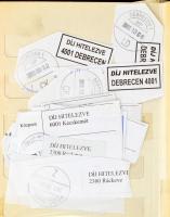 Díjhitel kivágások, segélybélyegek kis berakóban