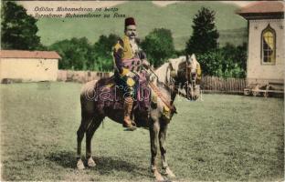 1910 Odlican Muhamedanac na konju / Vornehmer Muhamedaner zu Ross / Bosnian folklore, noble Muslim on horseback. C.W.W. IX/I. (pinhole)