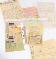 cca 1860-1940 Több, mint 100 db számla, reklámnyomtatvány, okmány, irat, stb tanoncszerződés, fejléc...