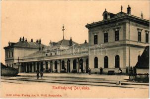 Banja Luka, Banjaluka; Stadtbahnhof / railway station. Allein-Verlag Jos. S. Wolf (fl)
