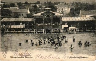 1906 Crikvenica, Cirkvenica; Gemeinde Bad. Josip Car / Obcinsko kupaliste / beach, bathers (EK)