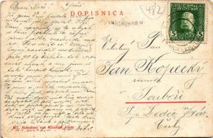 1915 Fojnica, general view, Franciscan monastery. Aufnahme von Abraham Alkay (worn corners)