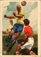 Labdarúgók, focisták, Indanthren reklám / Indanthren advertisement, Football match (EB)