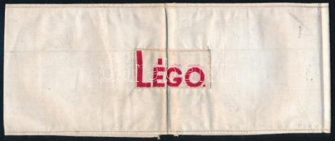 cca 1940 Légoltalmi karszalag. Hímzett betűkkel