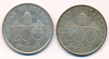 1993. 200Ft Ag "MNB" + 1994. 200Ft Ag "Deák" T:AU,XF kis patina Adamo F13, F13.1