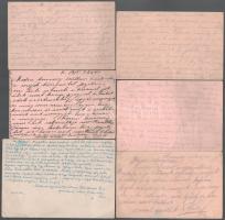 1916-1940 Kis militária tétel: csendőr névjegy, tábori posta levelek, Gábor Áron honv. hdp, iskola p...