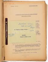 ca 1950 Budapest közlekedésével és a kötött pályás közlekedéssel kapcsolatos írások, előadások, 4 db...