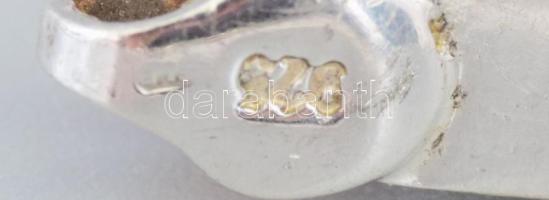 Ezüst(Ag) masszív fantáziamintás nyaklánc, jelzett, h: 39,5 cm, nettó: 15,5 g