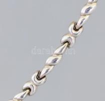 Ezüst(Ag) fantáziamintás nyaklánc, jelzett, h: 46 cm, nettó: 13,1 g