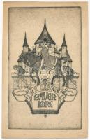 Bajor Ágost (1892-1958): Ex libris Bauer Imre. Rézkarc, papír, jelzett, 19,5x11,5 cm