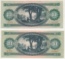 1962. 10Ft + 1969. 10Ft T:F, szép papír
Adamo F6