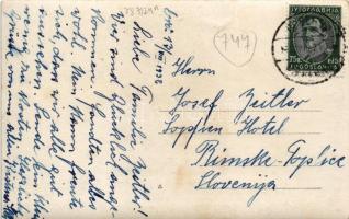 1932 Cservenka, Crvenka; Ferenc csatorna, cukorgyár / canal, sugar factory. photo (gyűrődés / crease...