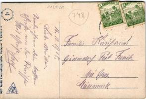 1918 India, Indija; Német iskola és római katolikus templom, piac. Vasúti levelezőlapárusítás 9073. ...