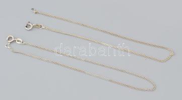 Ezüst(Ag) pancer bokalánc, 2 db, jelzett, h: 24,5 cm, nettó: 3,1 g