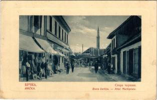Brcko, Brcka; Stara carsija / Alter Marktplatz. W. L. Bp. 3672. / old market square, mosque (EB)