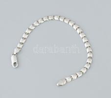 Ezüst(Ag) fantáziaszemes karkötő, jelzett, h: 18,5 cm, nettó: 5,7 g